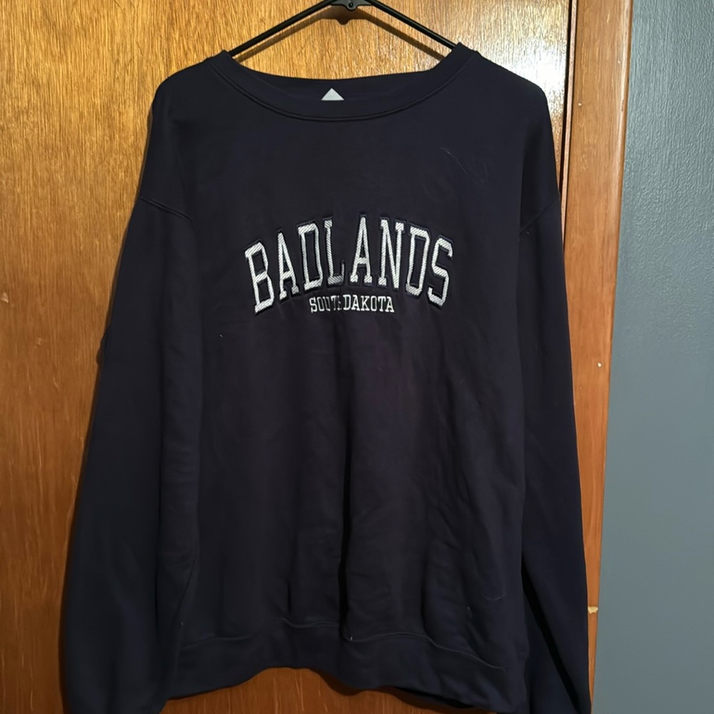 Navy crew neck